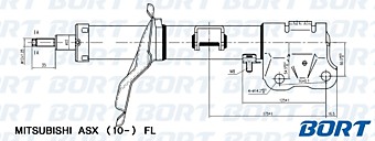 Стойка амортизационная газомасляная передняя левая G22250233L/339254
