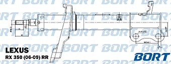 Стойка амортизационная газомасляная задняя правая G22250330R/339244/334394