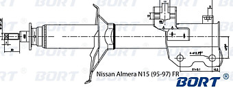 Стойка амортизационная газомасляная передняя правая G22045029R/333192/B2212 Стойка амортизационная газомасляная передняя правая G22045029R/333192/B2212