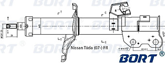 Стойка амортизационная газомасляная передняя правая G22045115R/333390/B2322