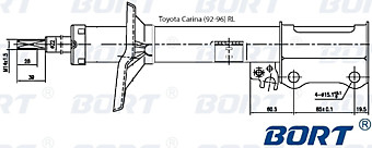 Стойка амортизационная газомасляная задняя левая G22250029L/334064/333108
