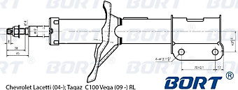 Стойка амортизационная газомасляная задняя левая G22250094L/333420