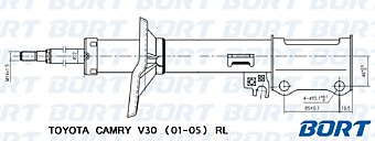 Стойка амортизационная газомасляная задняя левая G22250190L/324049/334341/B3215