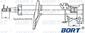 Стойка амортизационная газомасляная передняя левая G22250198L/334173