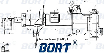 Стойка амортизационная газомасляная передняя левая G22250218L/334404