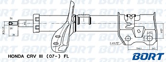 Стойка амортизационная газомасляная передняя левая G22251022L/339262/B3300