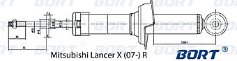 Стойка амортизационная газомасляная задняя G41238113/341444