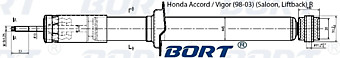 Стойка амортизационная газомасляная задняя G41245028/341256/U3808