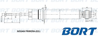 Стойка амортизационная газомасляная задняя G41245129/341325