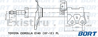 Стойка амортизационная газомасляная передняя левая G22250146L/339115