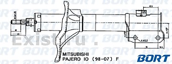 Стойка амортизационная газомасляная передняя G22250121/334405/B3312